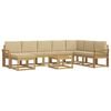 vidaXL Utomhussoffset 9 st Vit och Beige