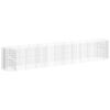 vidaXL Planteringsgabion galvaniserat j&auml;rn 600x100x100 cm