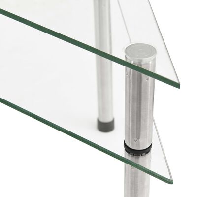 vidaXL Kökshylla transparent 49,5x35x19 cm härdat glas
