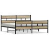 vidaXL S&auml;ngram utan madrass metall sonoma-ek 183x213 cm