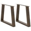 vidaXL Soffbordsben V-formade 2 st naturst&aring;l 70x(42-43,3) cm st&aring;l
