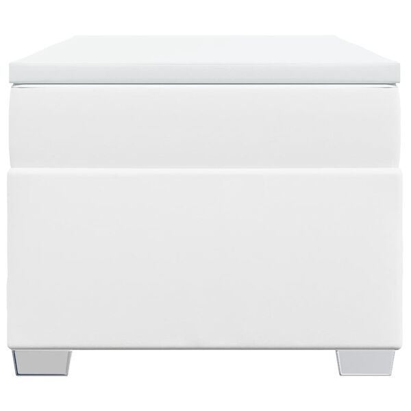 vidaXL Rams&auml;ng med madrass vit 100x200 cm konstl&auml;der