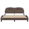 vidaXL Bed Frame "Viana" with LED without Mattress Brown 160x200 cm