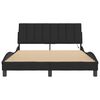 vidaXL Bed Frame with LED without Mattress "Hanko" Black 120x200 cm Velvet