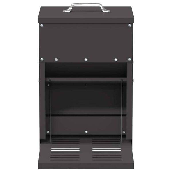 vidaXL Kyckling Trampmatare Svart 25 x 42 x 40 cm Kallvalsat St&aring;l