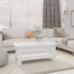 vidaXL Soffbord vit 102x55x42 cm konstruerat tr&auml;