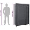 vidaXL Resegarderob 2 st grå 110x45x175 cm tyg