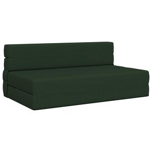 vidaXL F&auml;llbar Soffbed M&ouml;rkgr&ouml;n 152 x 86,5 x 60 cm Tyg