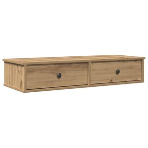 vidaXL V&auml;gghylla med l&aring;dor ek 100x37,5x19 cm konstruerat tr&auml;