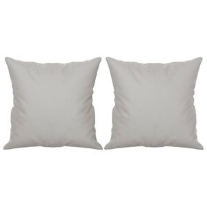 vidaXL Prydnadskuddar 2 st ljusgr&aring; 40x40 cm mikrofibertyg