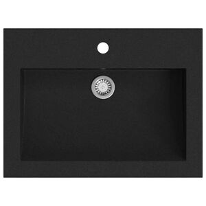 vidaXL Handfat granit 600x450x120 mm svart