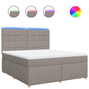 vidaXL Rams&auml;ng med madrass taupe 180x200 cm tyg