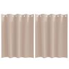vidaXL M&ouml;rkl&auml;ggningsgardiner med Ringar 2 pcs Taupe 140 x 140 cm