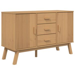 vidaXL Sk&auml;nk OLDEN brun 114x43x73,5 cm massiv furu
