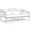 vidaXL S&auml;ngram b&auml;ddsoffa gr&aring; metall 90x200 cm