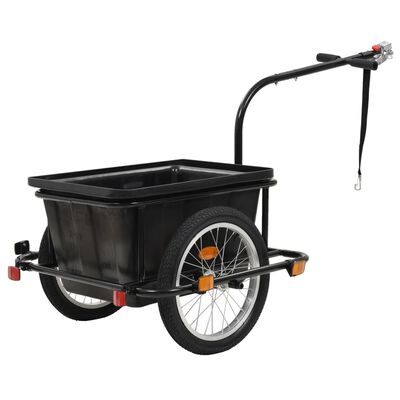 vidaXL Cykelvagn svart 50 kg