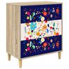 vidaXL Kommode MAINZ Blomm&ouml;nster 66 x 36,5 x 75 cm Konstruerat tr&auml;