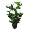 vidaXL Konstv&auml;xt Hortensia med kruka 60 cm vit