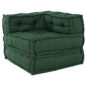 vidaXL Modul&auml;r soffa gr&ouml;n 70x70x54 tyg