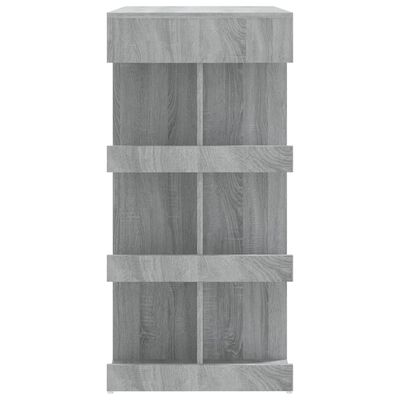 vidaXL Barbord med hyllor grå sonoma 100x50x101,5 cm