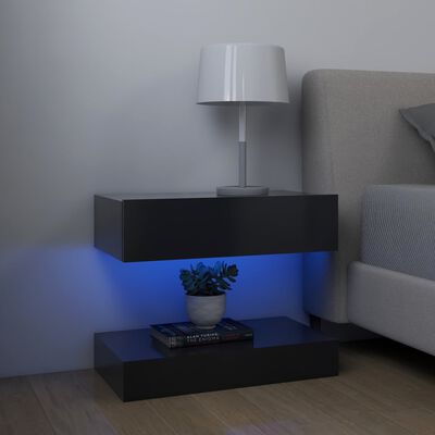 vidaXL TV-bänk med LED-belysning grå 60x35 cm