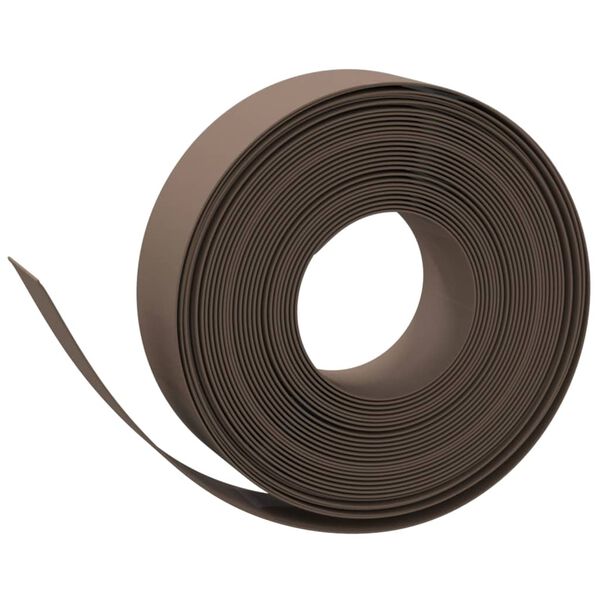 vidaXL Rabattkant brun 5 st 10 m 15 cm polyeten
