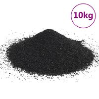 vidaXL Akvariesand 10 kg svart 0,2-2 mm