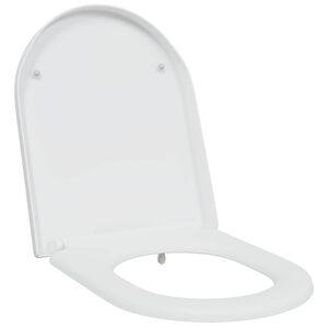 vidaXL Toalettstol Vit 49 x 36 x 4 cm Duroplast