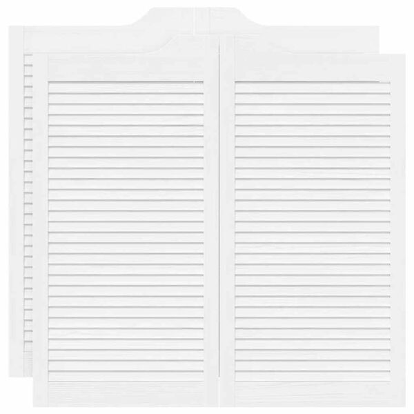 vidaXL Slagd&ouml;rrar lamelldesign 2-par vit 100x100 cm