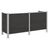 vidaXL Skr&auml;pkorgstaket Gr&aring; 237 x 85 x 115 cm Aluminium och WPC