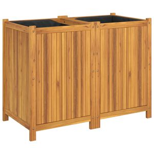 vidaXL Odlingsl&aring;da med foder 100x50x75 cm massivt akaciatr&auml;