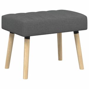 vidaXL Kanalstoppad B&auml;nk M&ouml;rkgr&aring; 60 x 40 x 45 cm Tyg