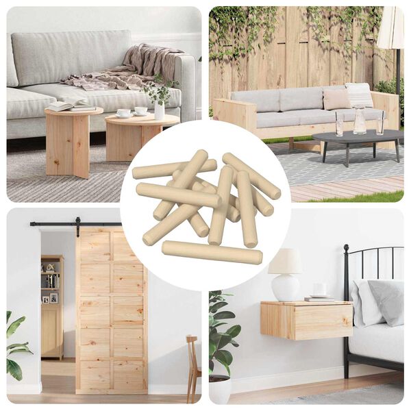 vidaXL Tr&auml;pluggar 12000 pcs Brun Massivt tr&auml;