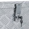 vidaXL Förvaringslåda aluminium 61,5x26,5x30 cm silver