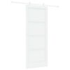 vidaXL Skjutd&ouml;rr Vit 83 x 202 cm Massiv furu