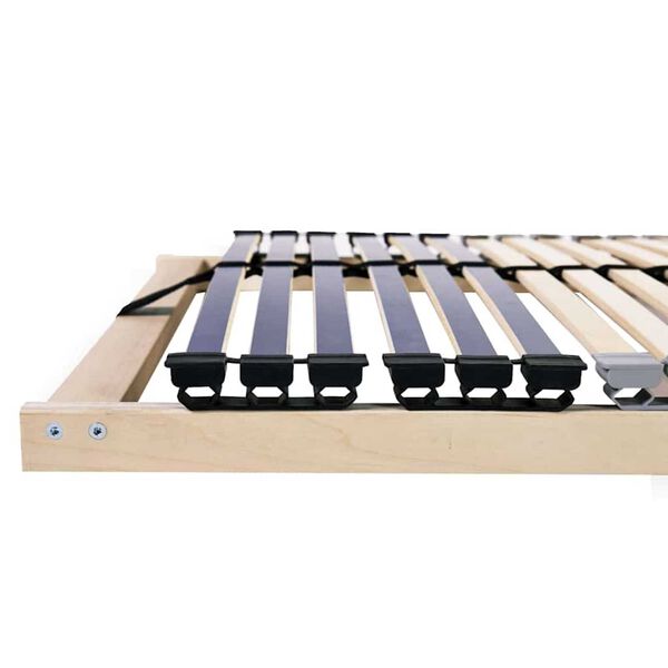 vidaXL Ribbad sängbotten Brun 120 x 190 cm Massivt bokträ