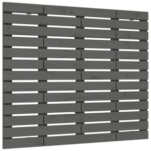 vidaXL V&auml;ggmonterad huvudgavel gr&aring; 106x3x91,5 cm massiv furu