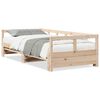 vidaXL Dagb&auml;dd utan madrass 90x190 cm massiv furu