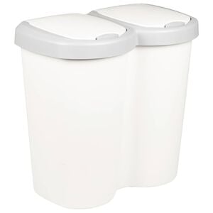 vidaXL Soptunna Vit 49,5 x 30 x 46,5 cm PP