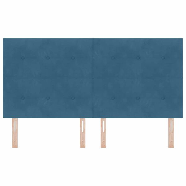 vidaXL Huvudgavel med huvudgavel M&ouml;rkbl&aring; 180 cm Konstl&auml;der