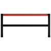 vidaXL Ram till arbetsbänk metall 120x57x79 cm svart och röd