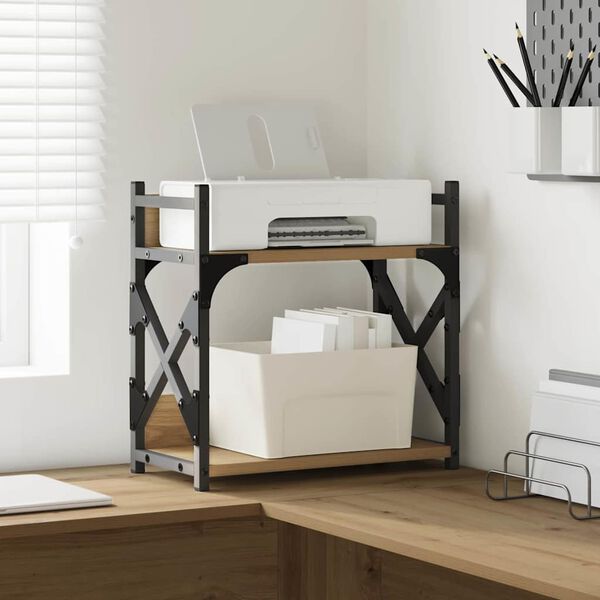 vidaXL Skrivarst&auml;ll Artisan Ek 40 x 20 x 40 cm Konstruerat tr&auml;