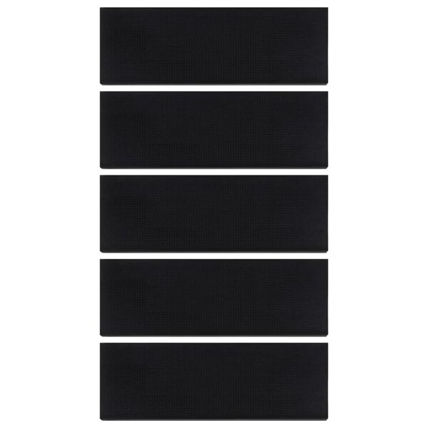 vidaXL Trappstegsmattor 5 st 25x75 cm gummi