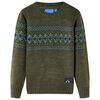 vidaXL Stickad tr&ouml;ja f&ouml;r barn khaki 104