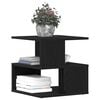 vidaXL Sidobord med hylla Svart Ek 30 x 30 x 55 cm Konstruerat trä