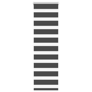 vidaXL Rullgardin zebra svart 50x150 cm tyg bredd 45,9 cm polyester