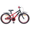 vidaXL Barncykel 22 Tum f&ouml;r 7-12 &aring;r gamla R&ouml;d och Svart