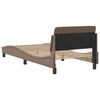 vidaXL Bed Frame "Dover" Cappuccino 90x190 cm Faux Leather