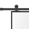 vidaXL Skjutdörr med beslagset härdat glas och aluminium 76x205 cm