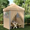 vidaXL Pop-Up hopf&auml;llbart partyt&auml;lt med 4 sidov&auml;ggar beige